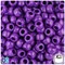 BeadTin Plum Neon Bright 9mm Barrel Plastic Pony Beads (500pcs)